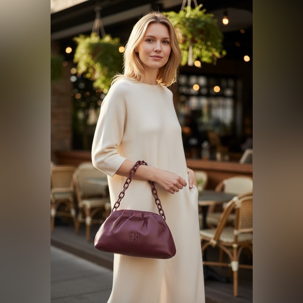 NWT Badgley Mischka Plum Dumpling Clutch - Picture 8 of 9